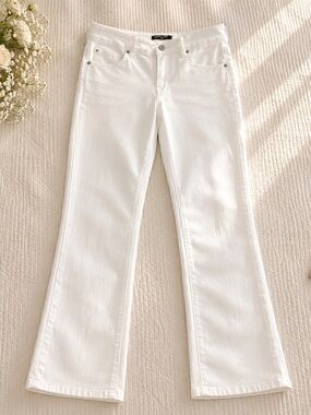 Fidelity Women's Straight Leg White Jeans